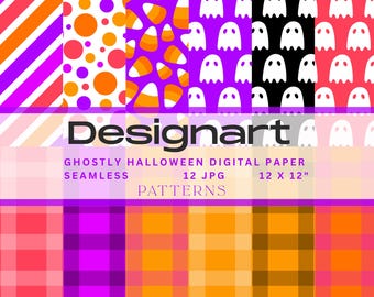 Halloween Digital Paper: Spooky Seamless Patterns Bundle (Digital Download)