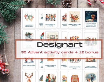 36 Printable Advent Activity Cards for Advent Calendar 2025, Advent Calendar for Kids & Family, Advent Calendar Fillers, Christmas Countdown