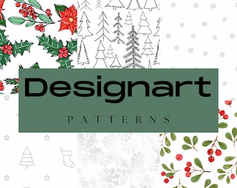 Christmas Digital Paper Pack: Elegant Holiday Patterns (Digital Download)