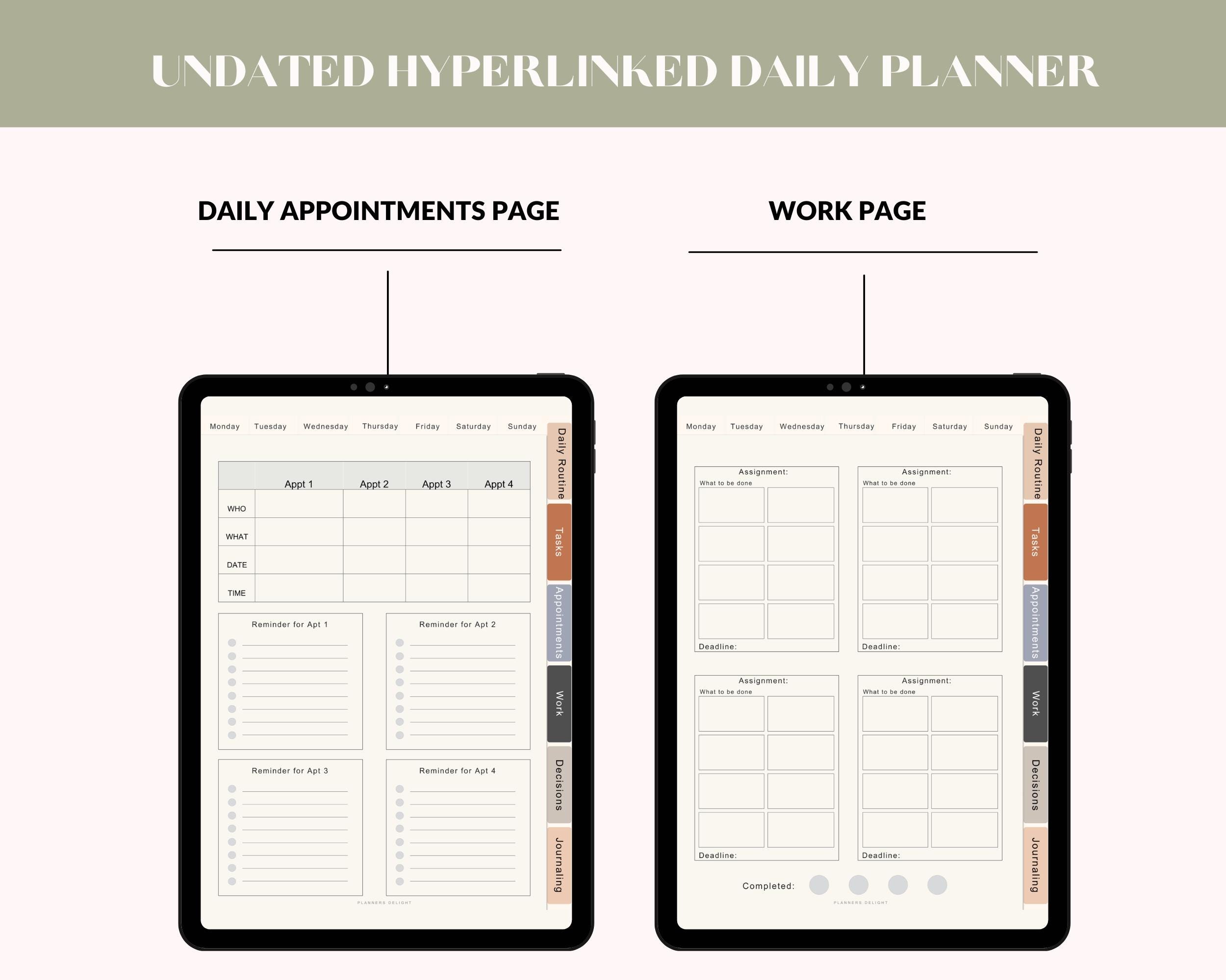 2025 2026 2027 Undated ADHD Digital Planner, iPad Planner, Goodnotes ...