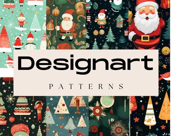 Christmas Digital Paper Pack: Seamless Xmas Patterns (Digital Download)