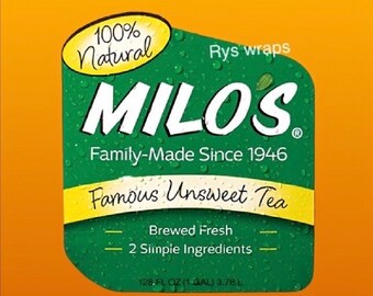 Milos unsweet tea sublimation wrap