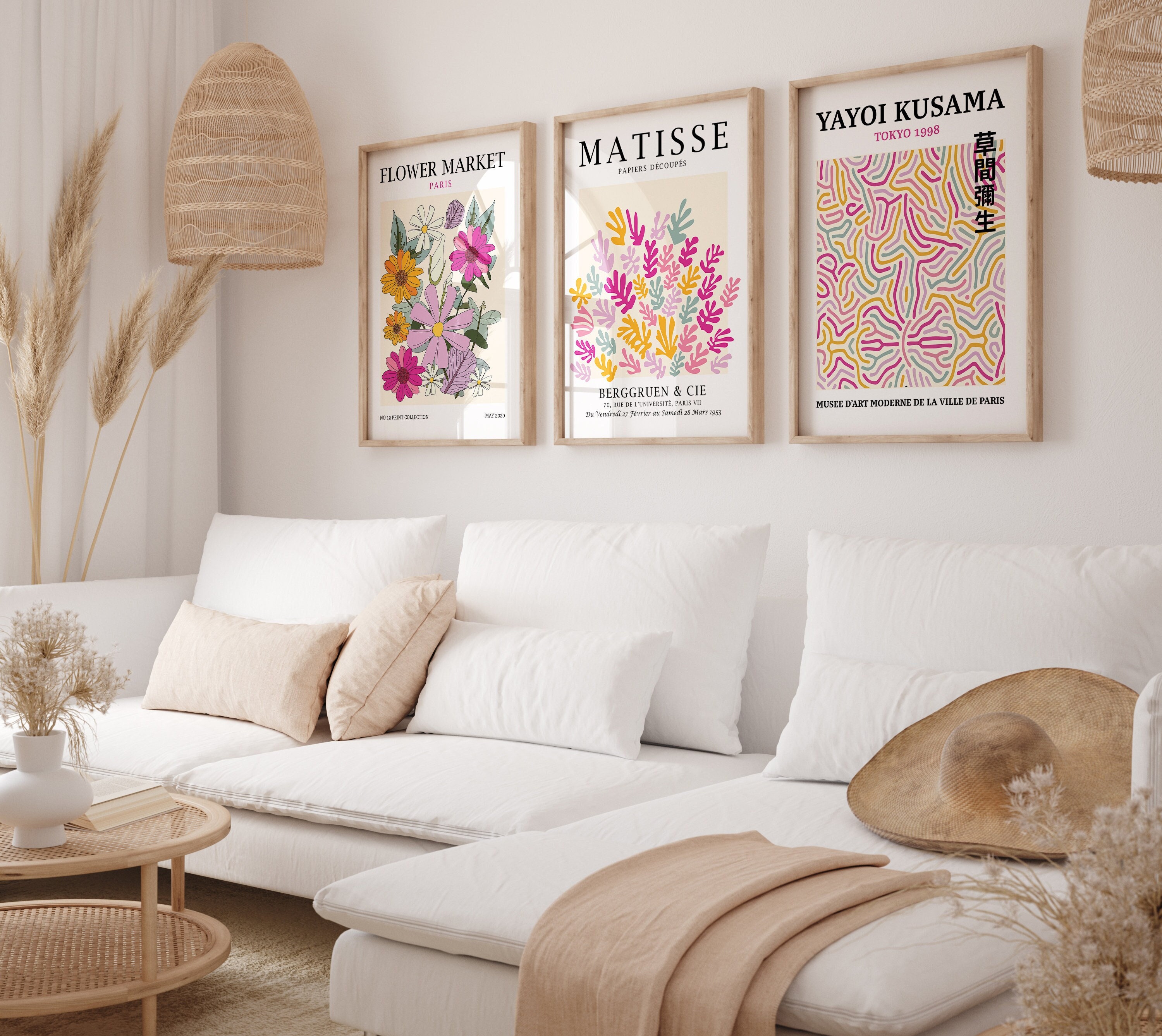 【Lily Jo様　確認用】アートミュージアム3枚セット Set of 3 Prints Yayoi Kusama Poster - Etsy