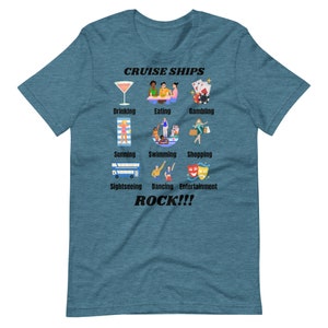 Cruise Ships Rocks T-Shirt with Black Letters
