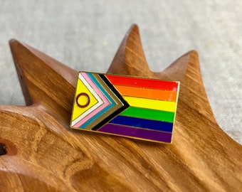 Progress Flag | Pride Pin | Hart Emaille Anstecknadel | Pride Badge Pin | LGBT Flagge | CSD Flagge