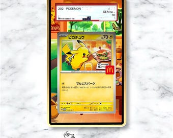 McDonald's Pikachu 2025 Custom Pokémon Card Graded Display Case for PSA/BGS