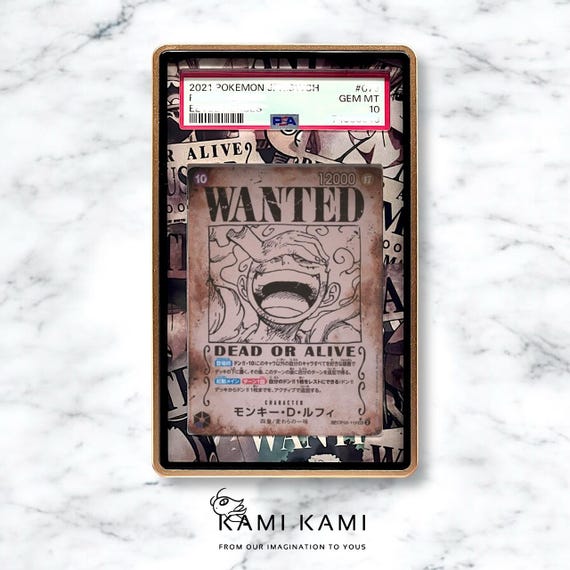 ワンピースカード PSA display item card Monkey D. Luffy Custom One Piece Graded Card Display Case - Etsy