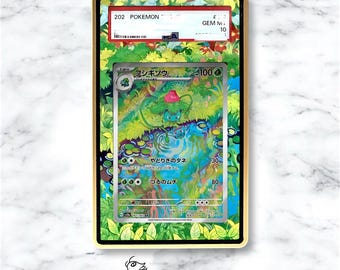 Ivysaur AR/IR Custom Pokémon Graded Card Display Case