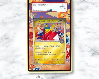 Pikachu Hiroshima Pokemon Center Special Box Custom Pokemon Graded Display Case for PSA/BGS