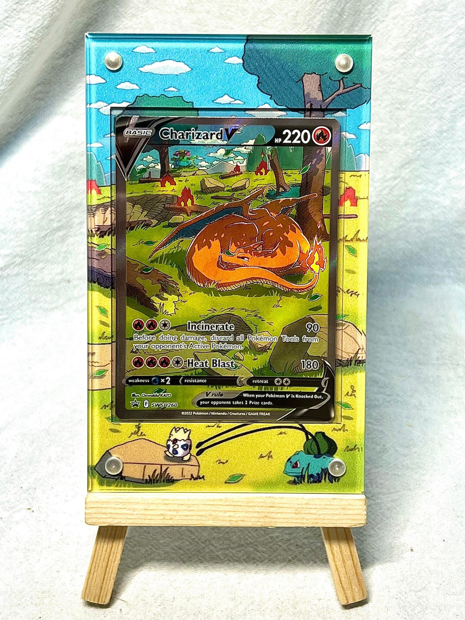 リザードンV オルタネイトアート カスタムポケモンカードディスプレイ