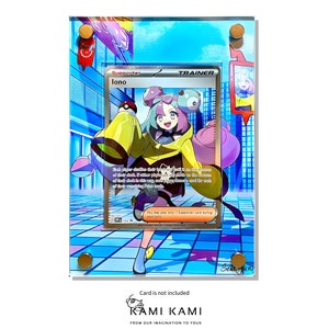 Iono Premium Tournament Promo Card Personalizado para Exibição de Cartas Pokémon