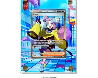 Iono Premium Tournament Promo Card Custom Pokmon Card Display Frame Case - Etsy Iono Premium Tournament Promo Card Custom Pokmon Card Display Frame Case - Etsy
