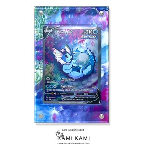 Cadre de présentation de carte Pokémon personnalisé Vaporeon V