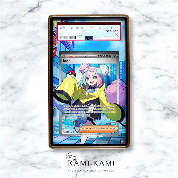 Iono Promo Custom Pokmon Card Graded Display Case for PSA/BGS - Etsy