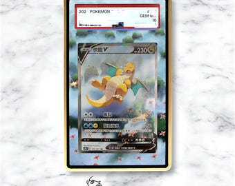 Dragonite V Custom Pokémon Card Graded Display Case for PSA/BGS