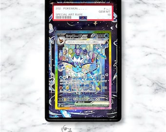 Vaporeon ex sar sir Custom Pokémon Card Graded Display Case for PSA/BGS