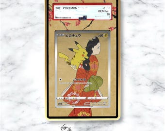 Pikachu - 227/S-P Stamp Collection Custom Pokemon Graded Display Case for PSA/BGS