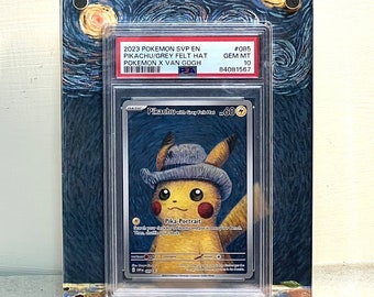 Pikachu With Grey Felt Hat Van Gogh Custom Pokémon Card Pikachu With Grey Felt Hat Van Gogh Custom Pokémon Card