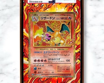 ANY Fire Type Custom Pokémon Graded Card Display Case