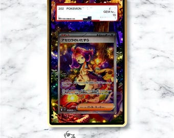 Acerola's Mischief sar sir Custom Pokémon Card Graded Display Case for PSA/BGS