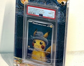グレーのフェルト帽をかぶったピカチュウ ヴァン・ゴッホ製カスタム