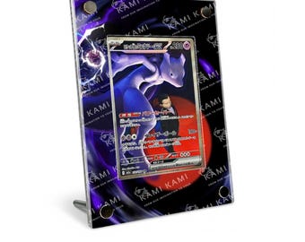 Team Rocket's Mewtwo EX SAR/SIR Dream ex Custom Pokémon Card Display Frame Case