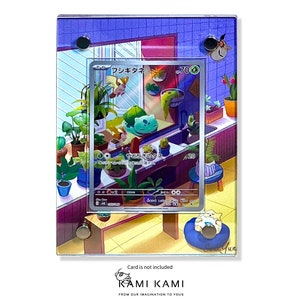 Bulbasaur Promo 092/SV-P AR Conjunto de Baralho Especial Personalizado para Cartas Pokémon Estojo com Moldura para Exposição