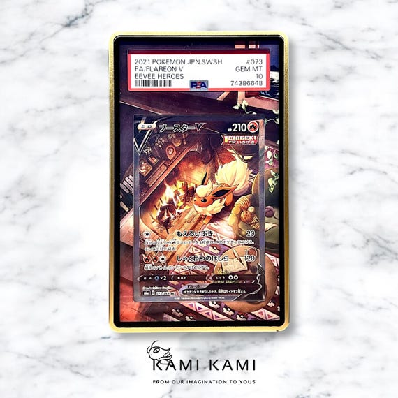 Flareon V Custom Pokémon Graded Card Display Case - Etsy