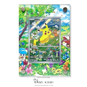 Cadre de présentation de carte Pokémon personnalisé Pikachu Paldea Adventure