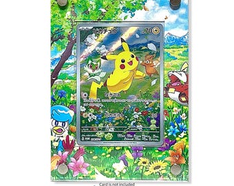 【激レア】ポケモン 御三家＆ピカチュウ 初版カードイラスト ディスプレイ 額 ピカチュウ パルデア アドベンチャー カスタム ポケモン カード