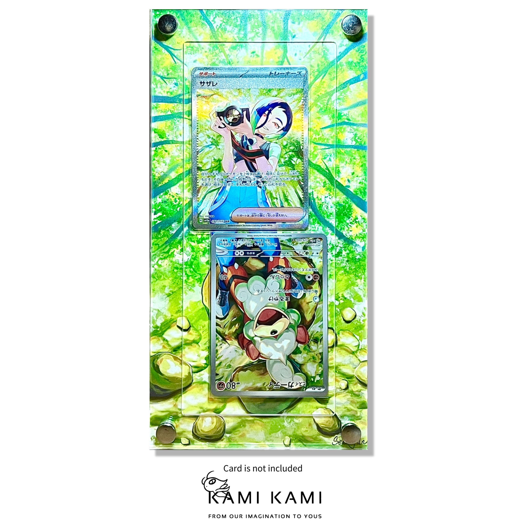 Perrin & Hisuian Growlithe Custom Pokémon Card Display Frame Case