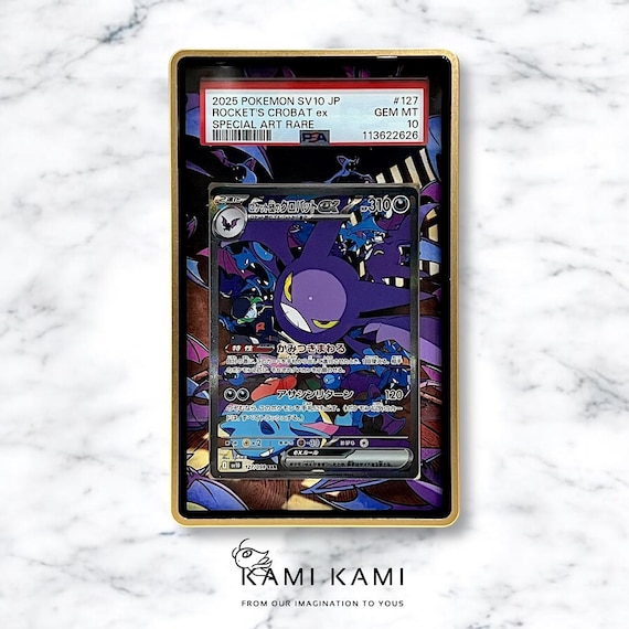 Team Rocket's Crobat Ex Sar/sir Custom Pokmon Card Graded Display Case for PSA/BGS - Etsy Team Rocket's Crobat Ex Sar/sir Custom Pokmon Card Graded Display Case for PSA/BGS - Etsy
