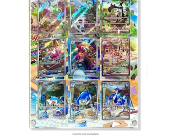 Estuche con marco para exhibir cartas Pokémon personalizadas del set de inicio Scarlet & Violet, montaje en pared