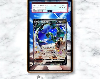 Rayquaza V SR Custom Pokémon Graded Card Display Case