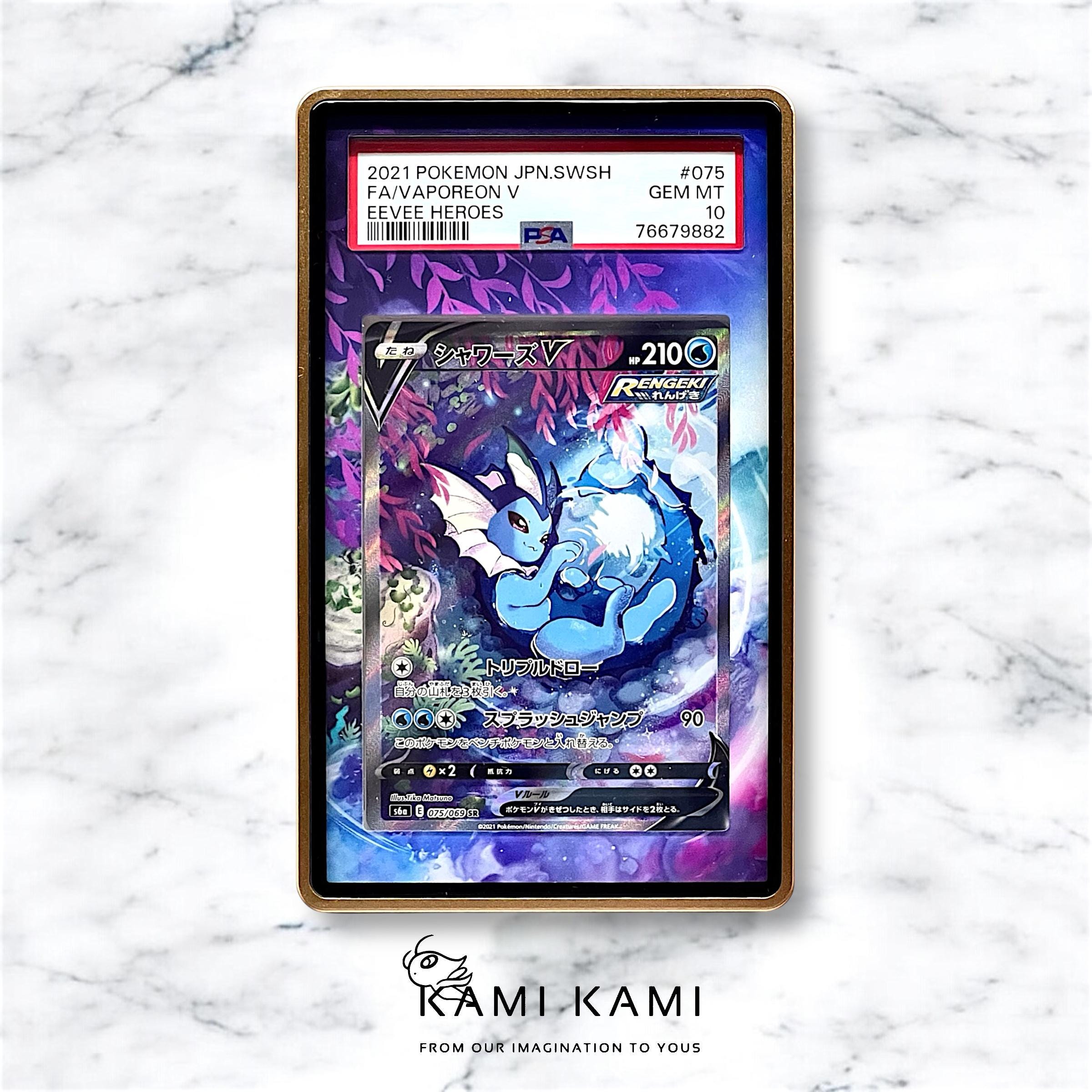 Vaporeon V Custom Pokémon Graded Card Display Case - Etsy