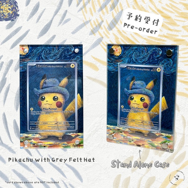 Pikachu Van Gogh Custom Pokémon Card Display Frame Case