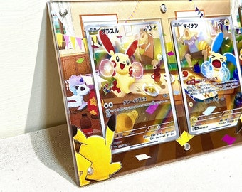 プラスル、マイナン、ARセットのカスタムポケモンカードディスプレイ