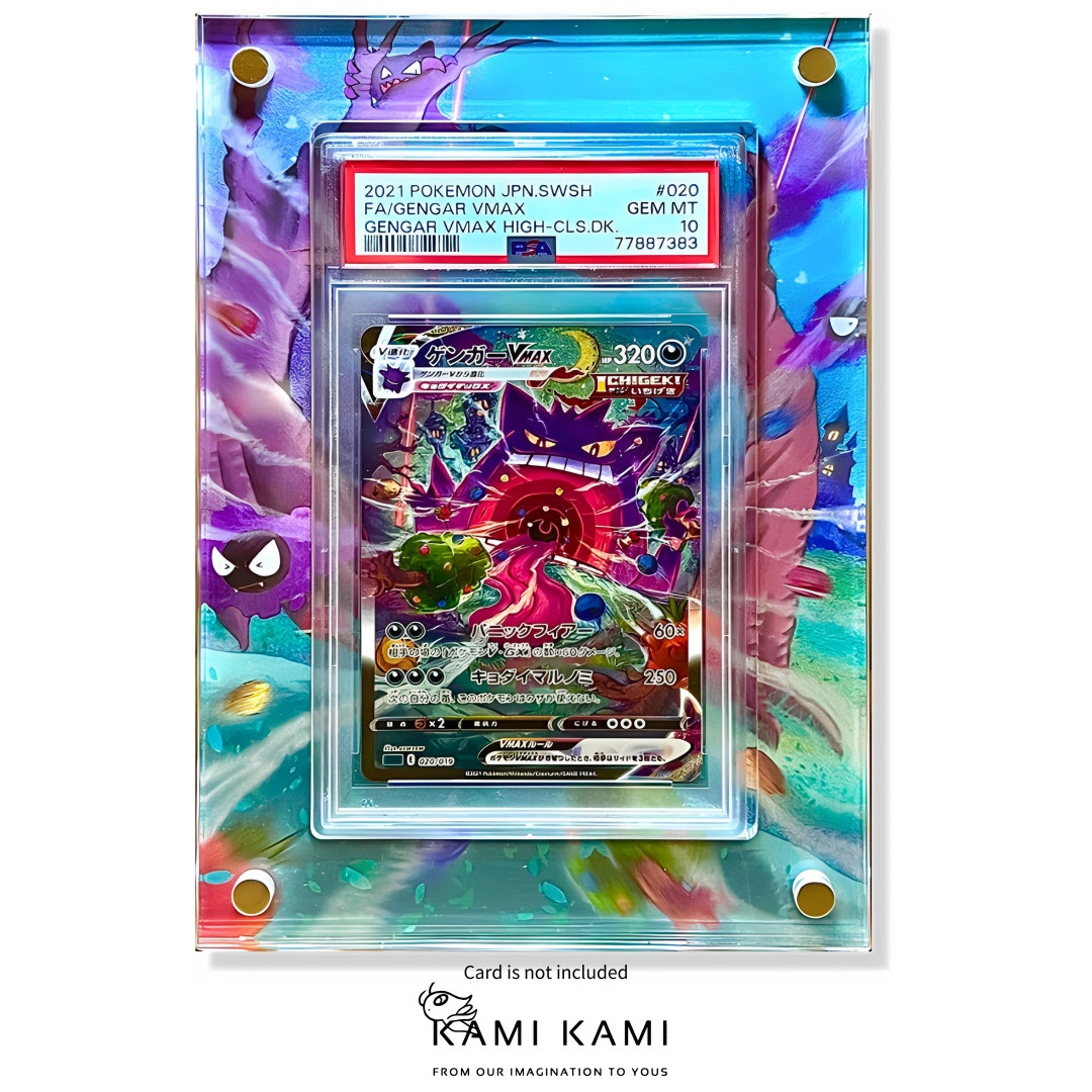 Gengar Vmax PSA Custom Pokémon Card Display Frame Case - Etsy