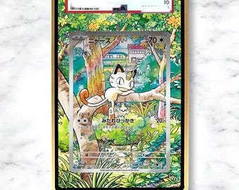Meowth AR Promo Custom Pokemon Graded Display Case
