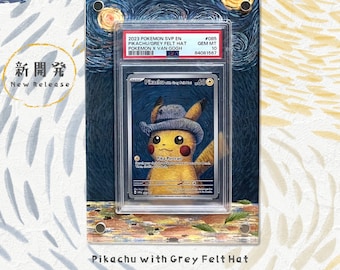 Pikachu With Grey Felt Hat Van Gogh Custom Pokémon Card Display