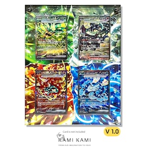 Masque bleu sarcelle Hearthflame Wellspring Cornerstone SIR SAR Cadre d'affichage de carte Pokémon personnalisé