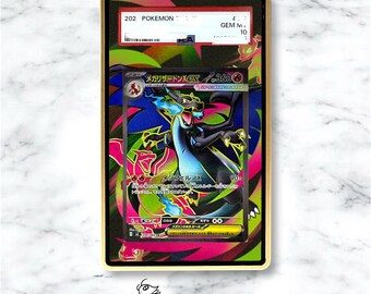 Mega Charizard X ex SR Custom Pokémon Card Graded Display Case for PSA/BGS