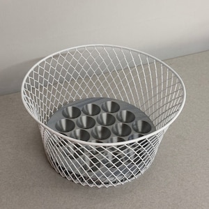 Farmhouse Wire Basket with Quail Egg Tray | Quail Egg Storage Fusion | Made in USA