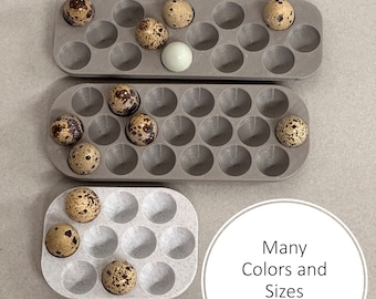 Custom Coturnix Quail Egg Tray | Farmhouse 3D-Printed Egg Holder l Fresh Egg Storage Refrigerator l Made in USA