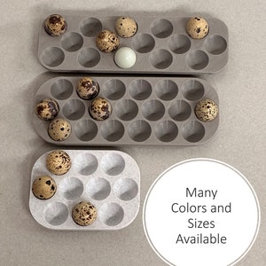 Custom Coturnix Quail Egg Tray | Farmhouse 3D-Printed Egg Holder l Fresh Egg Storage Refrigerator | Made in USA
