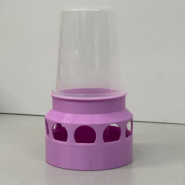 Comedero para codornices Coturnix de 10 puertos / Para razas regulares y jumbo / Incluye contenedor / Impresión 3D / Fabricado en EE. UU.