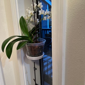Versatile Orchid Plant Wall Shelf | Midcentury Modern Window Shelves | Renter friendly plant shelves | 3D Printed | Made in USA