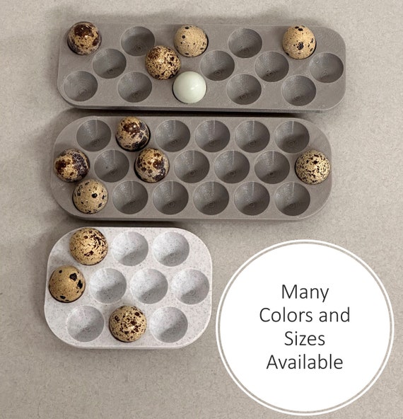 Custom Coturnix Quail Egg Tray | Farmhouse 3D-Printed Egg Holder l Fresh Egg Storage Refrigerator | Made in USA