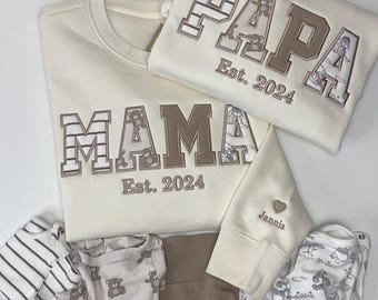 Personalized Mom Sweater Made from Baby Clothes | Unique Mom Gift | Baby Keepsake | Baby Gift | Keepsake Made from Bodysuits