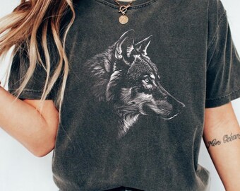 Wolf Tshirt, Animal Tshirt, Wolf Shirt, Wolves Shirt, Silver Wolf Shirt, Husky Shirt, Wolf Lover Shirt, Wolf Moon Shirt, Wolf Mountains